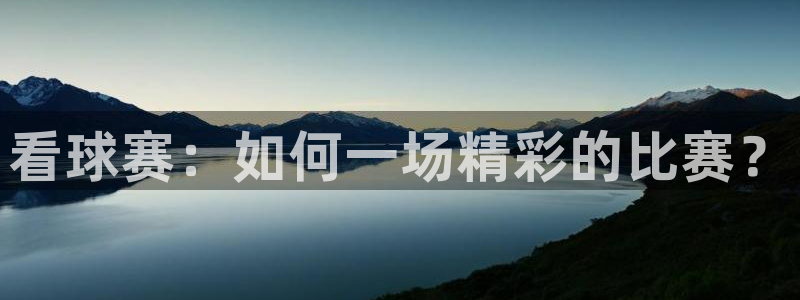 看球赛：如何一场精彩的比赛？